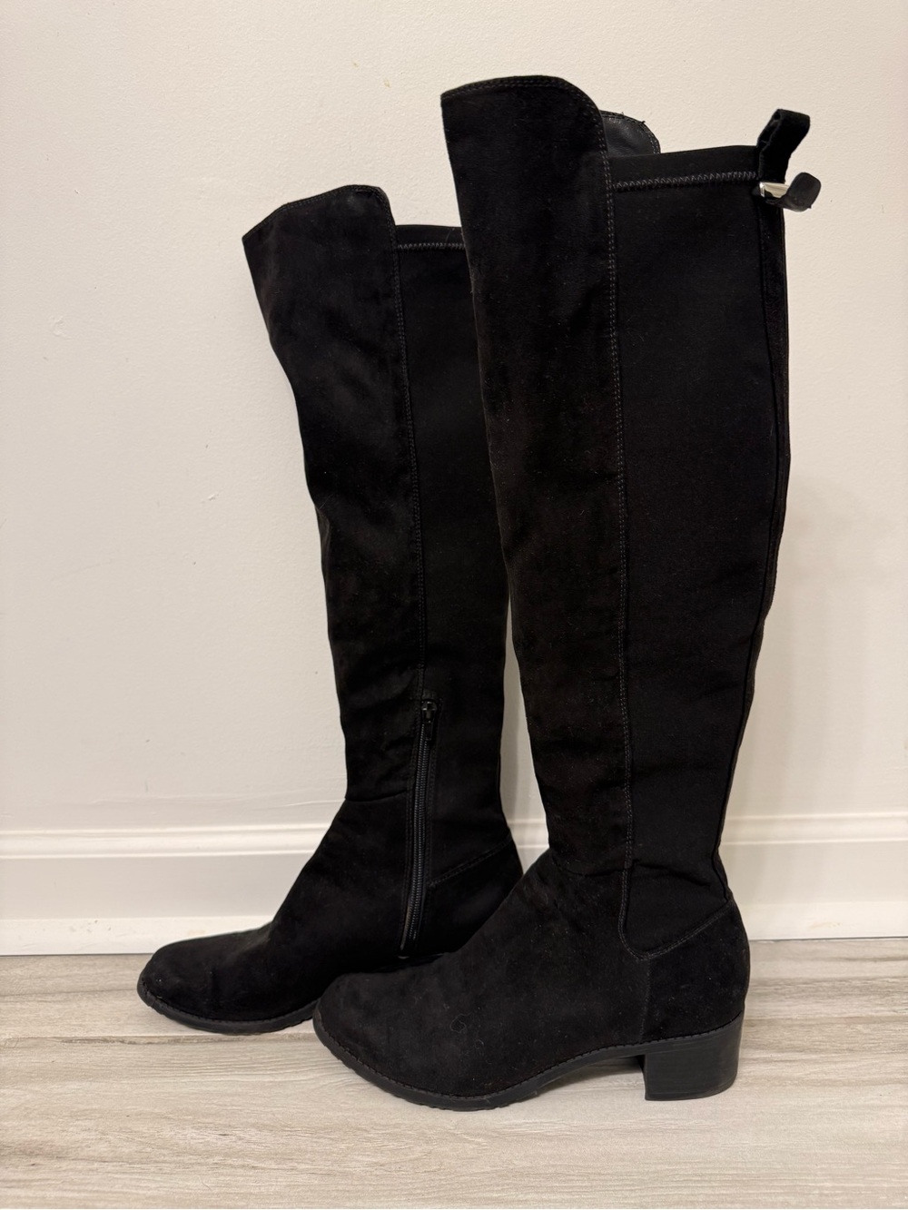 Women's Unisa over-the-knee black faux suede boots Size 8.5